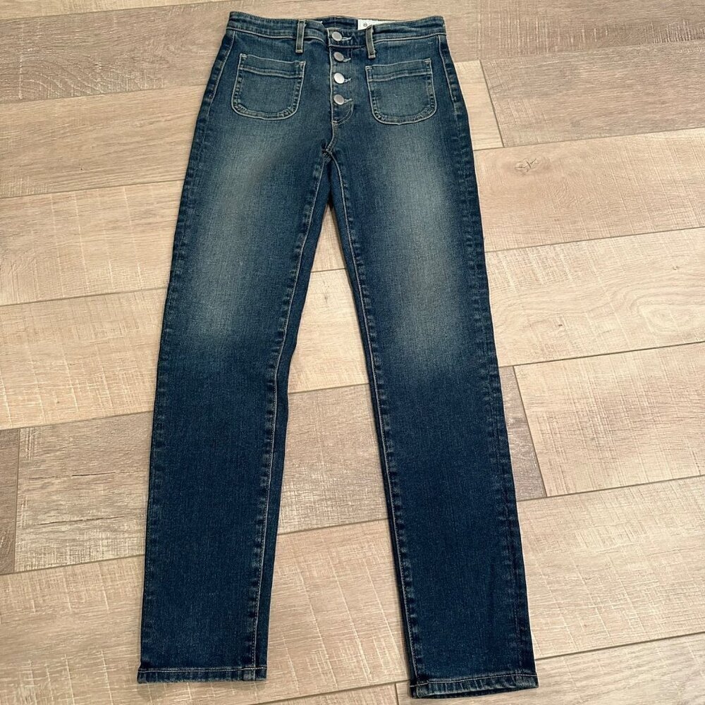 ANTHROPOLOGY ADRIANO GOLDSCHMIED WOMENS JEAN VINTAGE STEVIE ANKLE BUTTON SLIM 26
